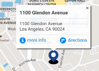 Map to 1100 Glendon Ave