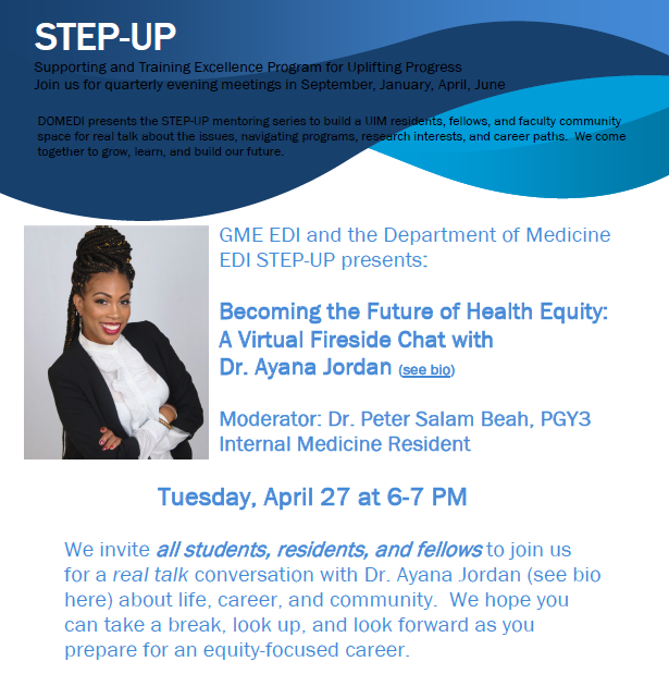 Join us for a virtual fireside chat with Dr. Ayana Jordan